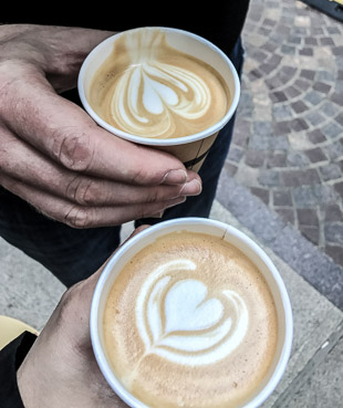 Coffee in strange places. Photo: Ingrid